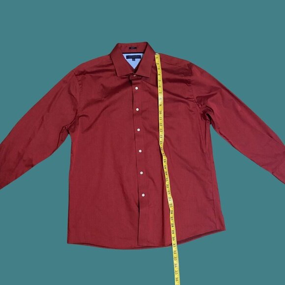 Tommy Hilfiger Slim Fit Red Dress Shirt – 17.5 Neck / 32-33 Sleeve - Picture 3 of 7
